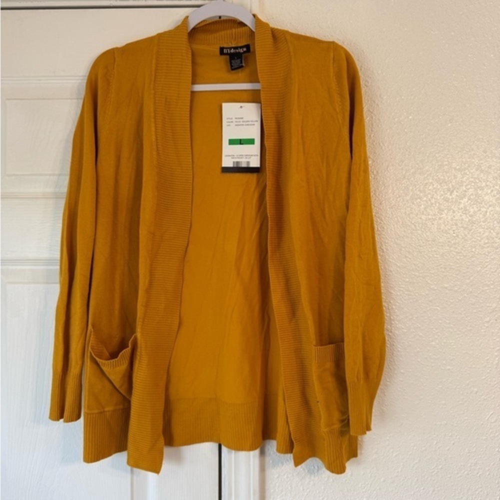 By Design Golden yellow Open Front Cardigan